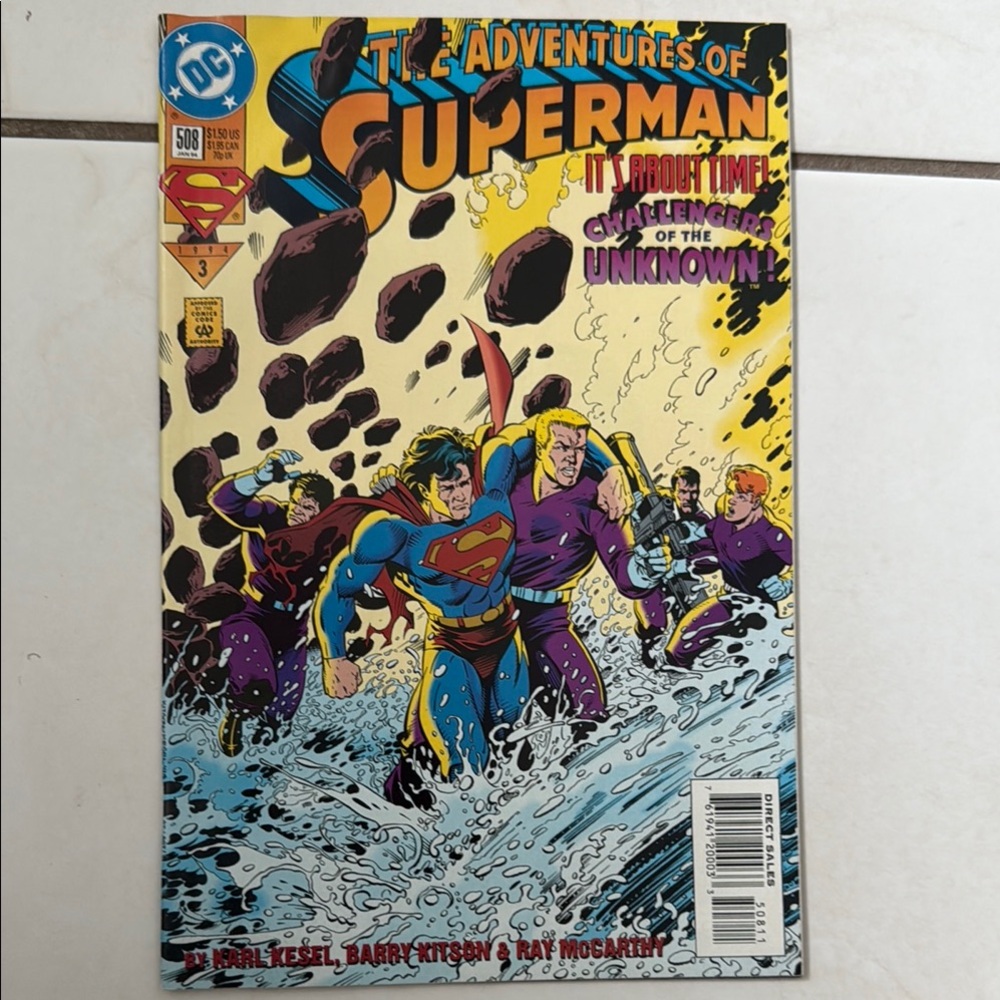 DC Comics The Adventures of Superman Comic - Blue, Red, Yellow